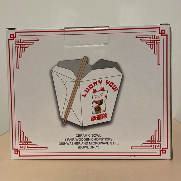MAD Engine Ceramic Bowl “Lucky You” with Chopsticks - Picture 4 of 5